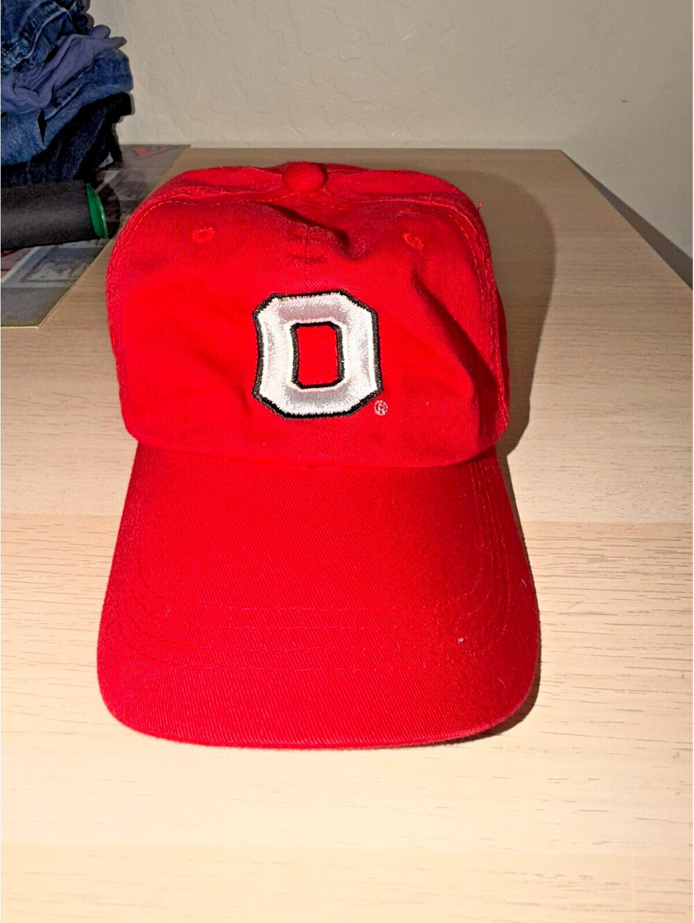 Ohio State Buckeyes Signatures Hat Red Adjustable Strapback Cap Embroidered